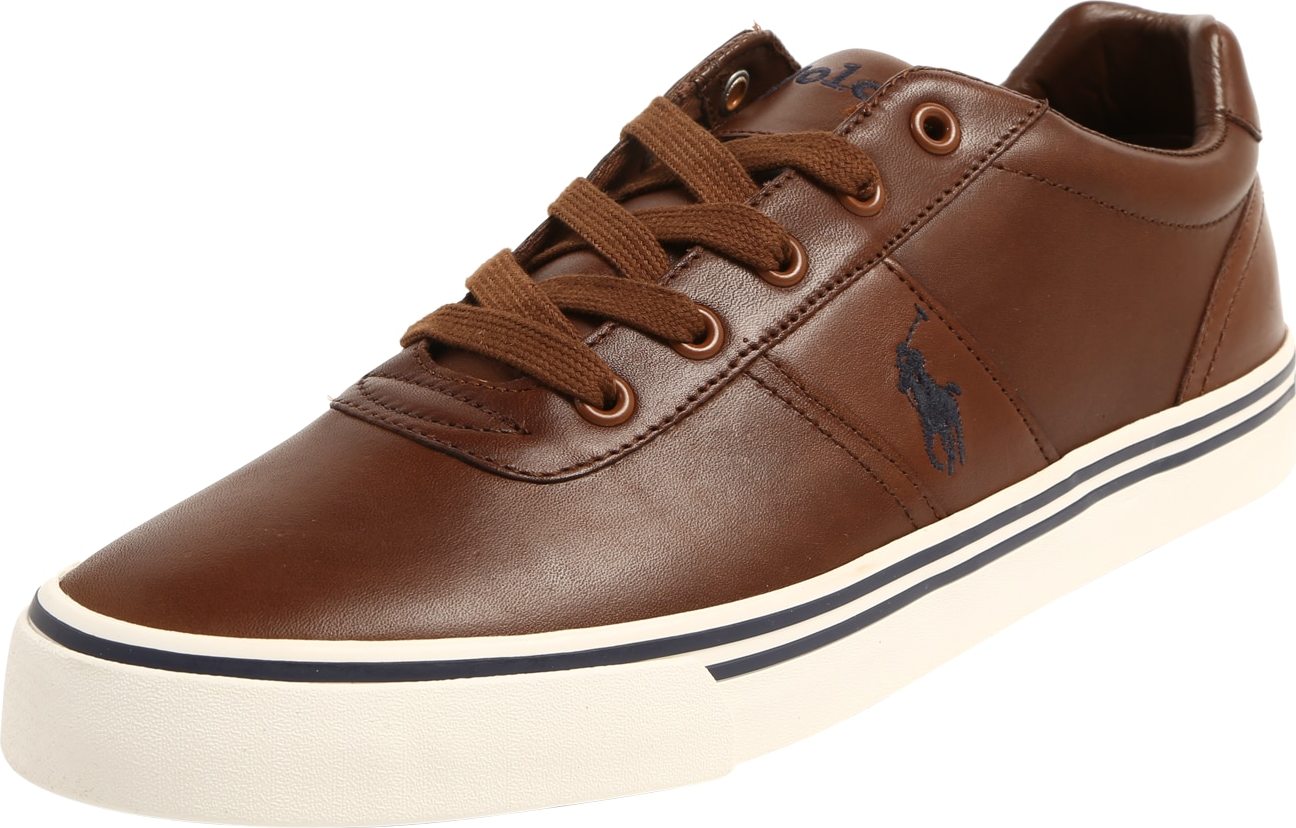 Polo Ralph Lauren Tenisky 'Hanford' hnědá / marine modrá