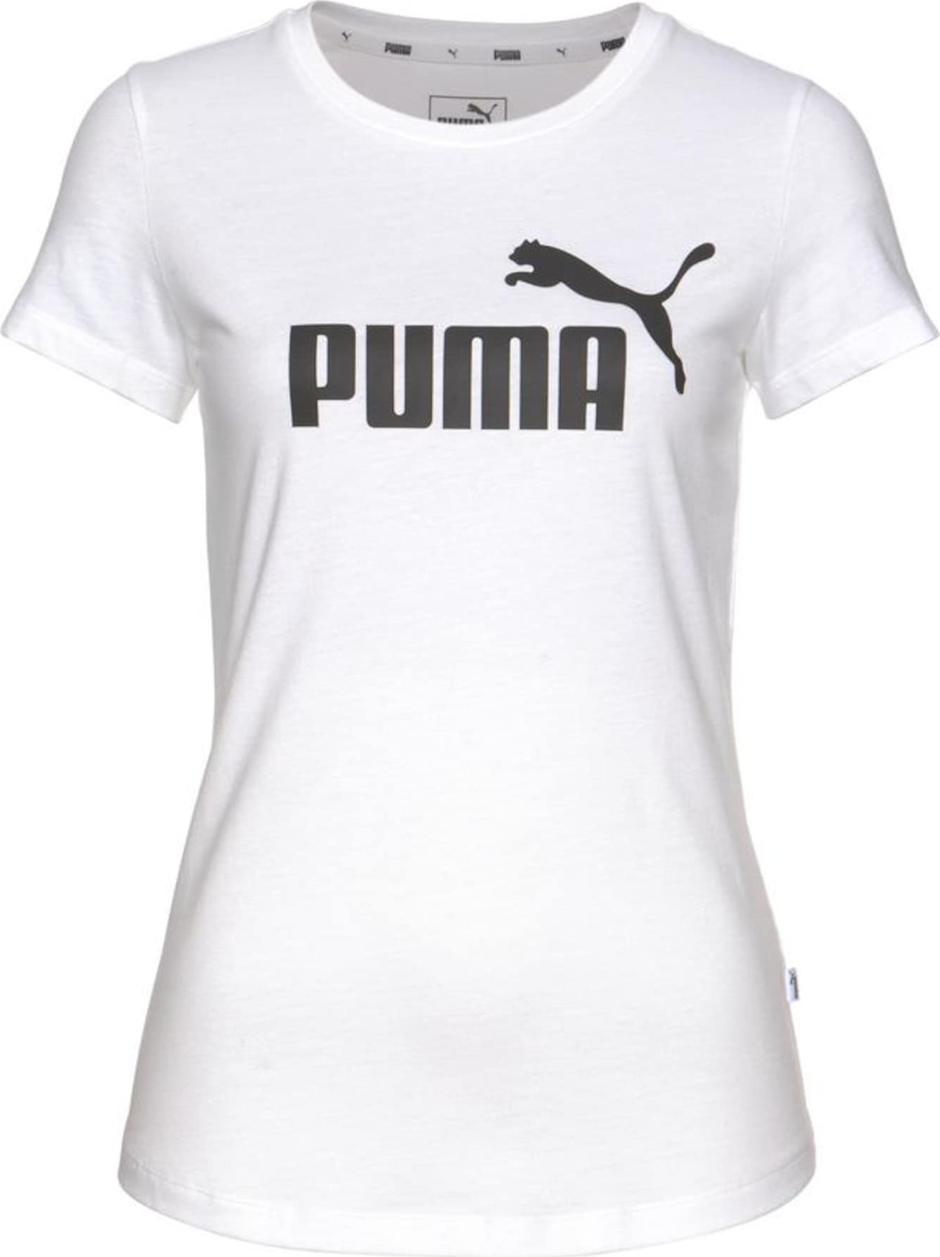 PUMA Funkční tričko černá / bílá