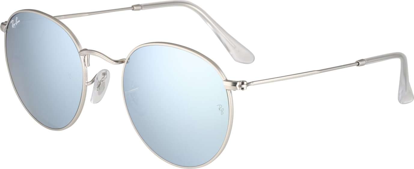 Ray-Ban Sluneční brýle 'Round metal' světlemodrá / stříbrná