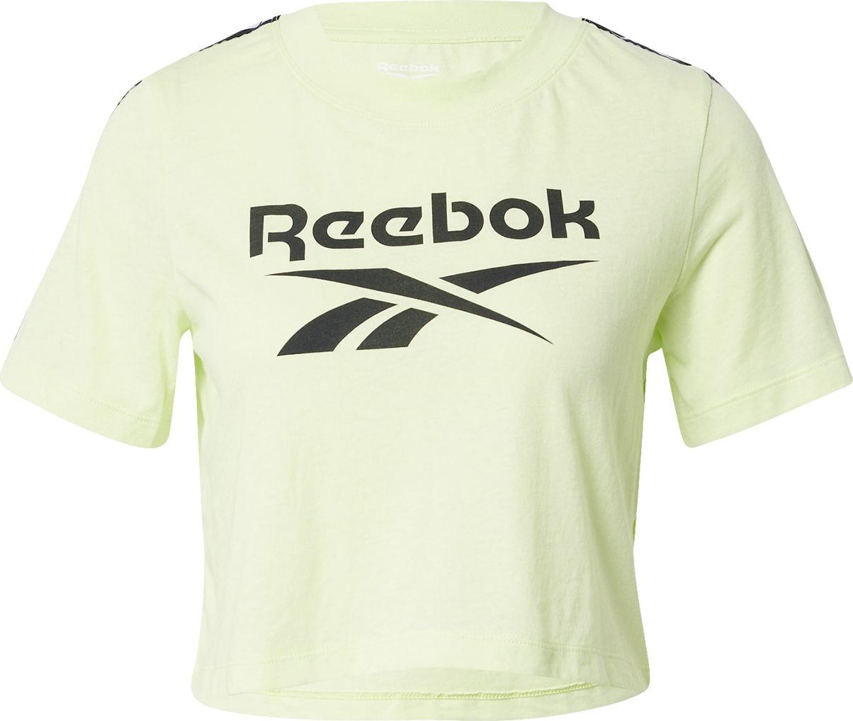 Reebok Sport Funkční tričko pastelově žlutá / černá / bílá