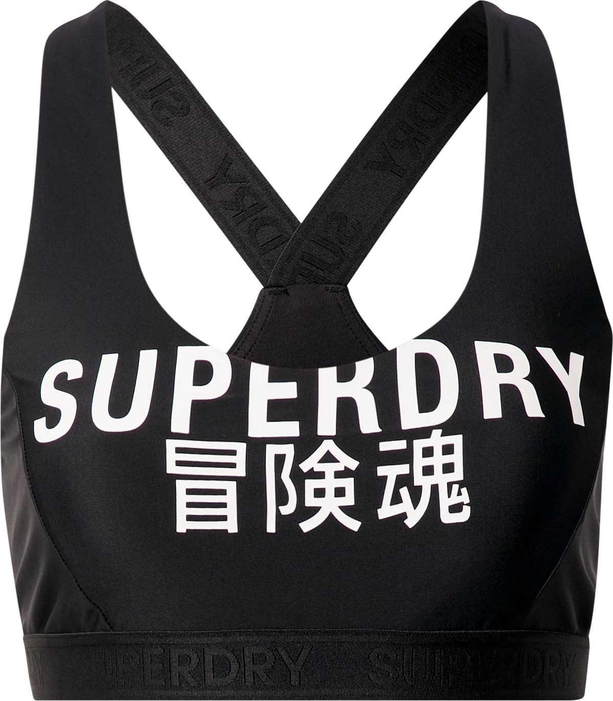 Superdry Horní díl plavek černá / bílá