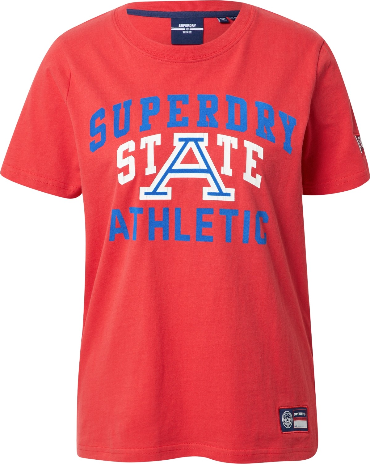 Superdry Tričko 'Collegiate Athletic Union' grenadina / nebeská modř / bílá