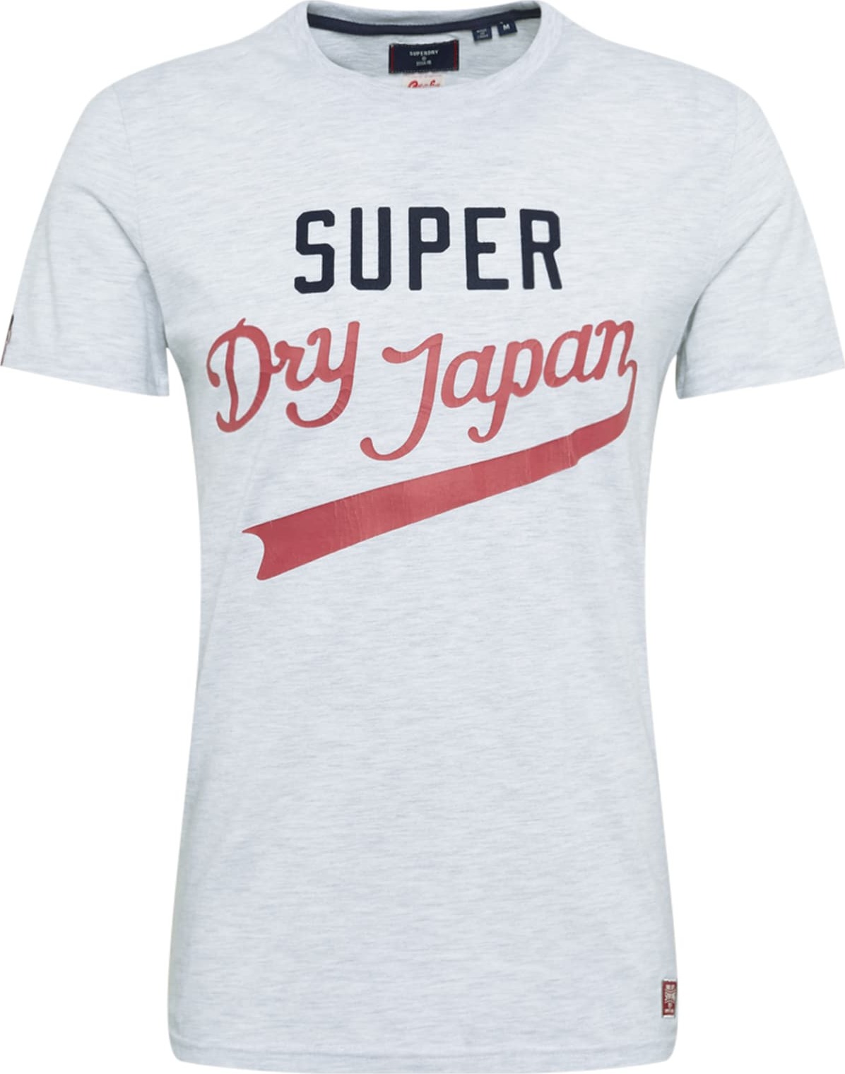 Superdry Tričko světle šedá / pastelově červená / černá