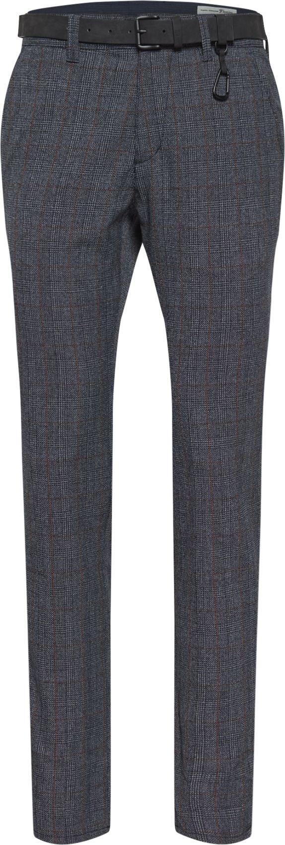 TOM TAILOR DENIM Chino kalhoty námořnická modř / šedá