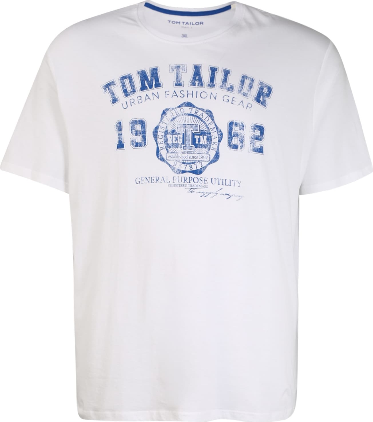 TOM TAILOR Men + Tričko bílá / modrá