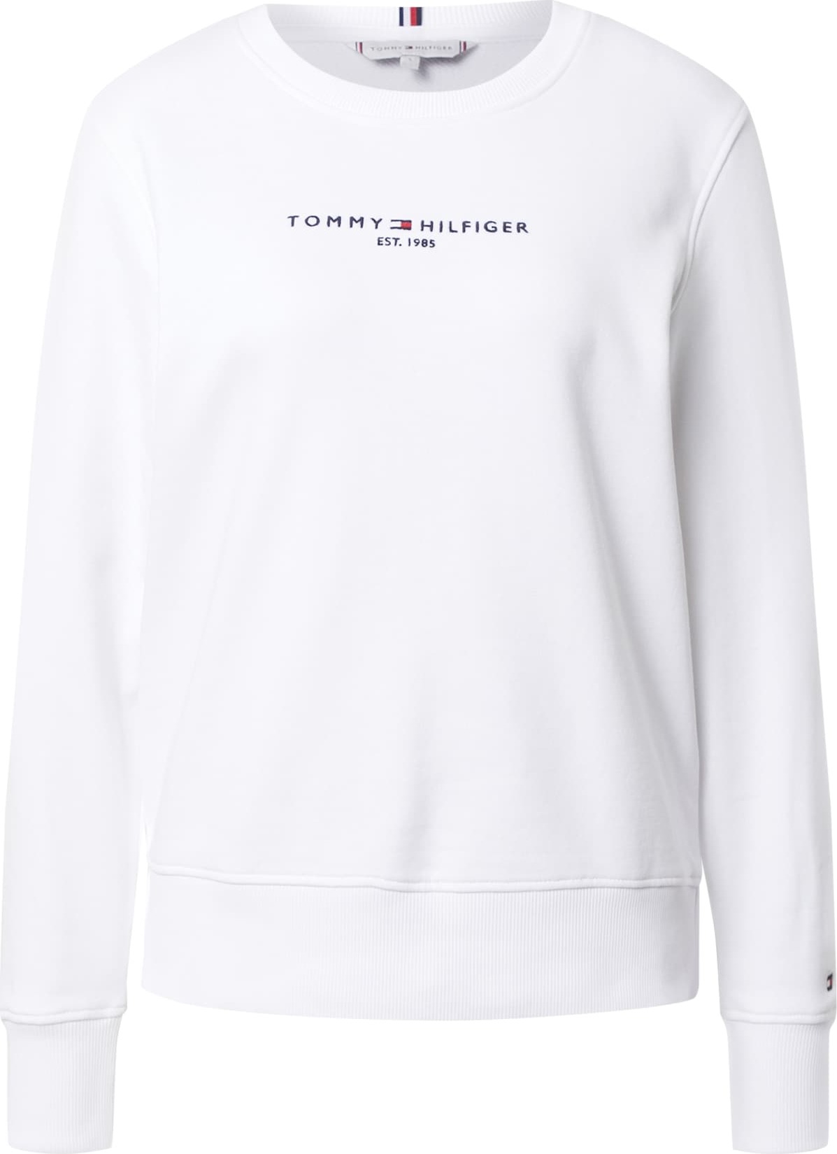 TOMMY HILFIGER Mikina bílá / námořnická modř / jasně červená