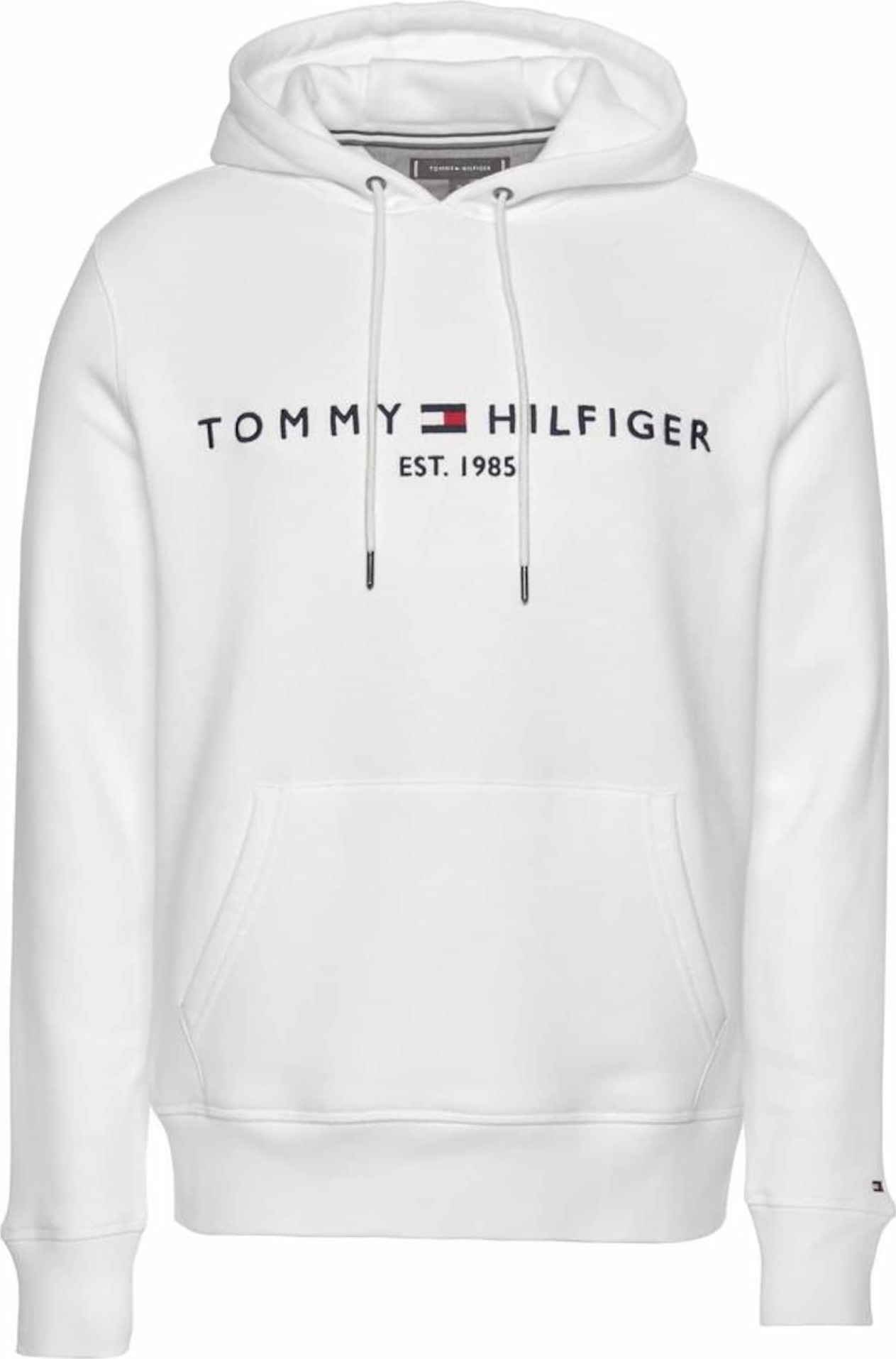 TOMMY HILFIGER Mikina bílá / námořnická modř / červená