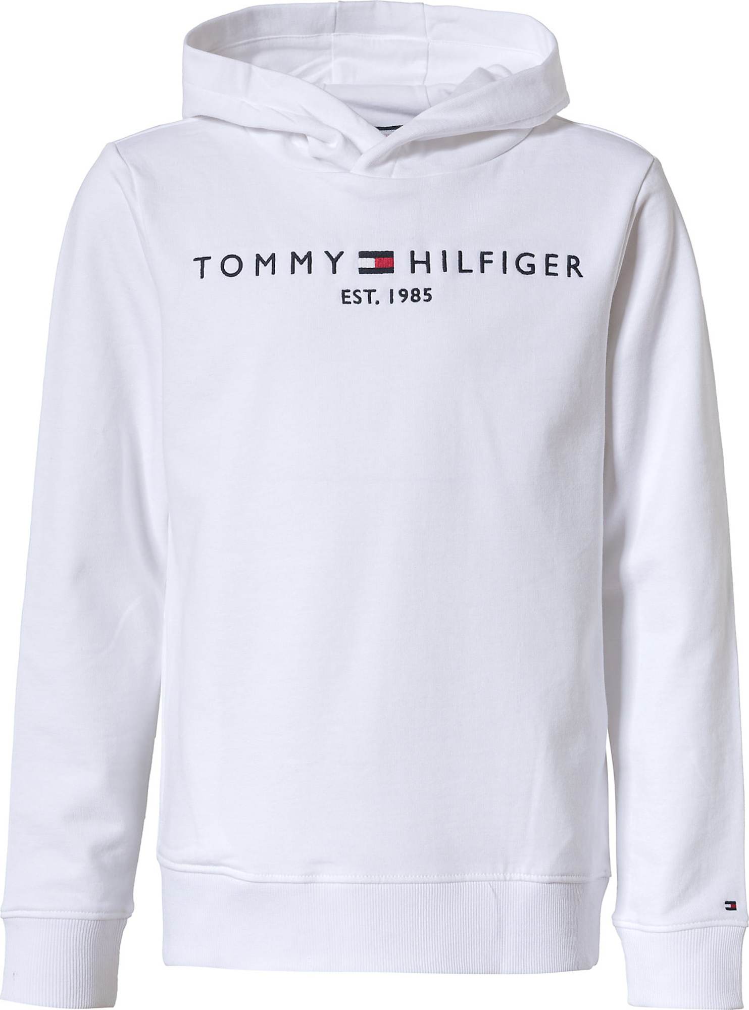 TOMMY HILFIGER Mikina bílá / námořnická modř / světle červená