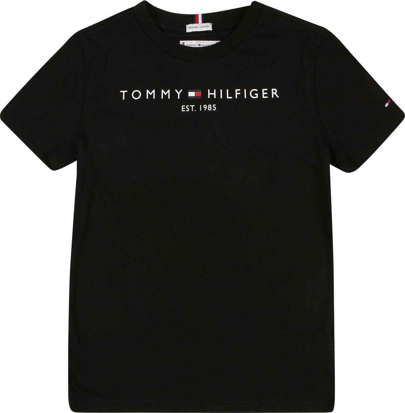 TOMMY HILFIGER Tričko černá / bílá