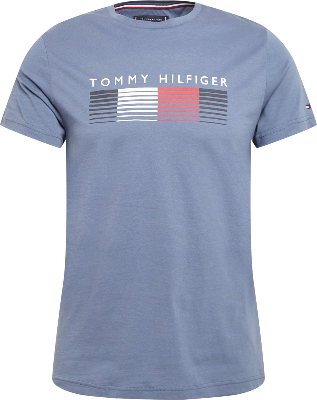 TOMMY HILFIGER Tričko chladná modrá / bílá / červená / noční modrá