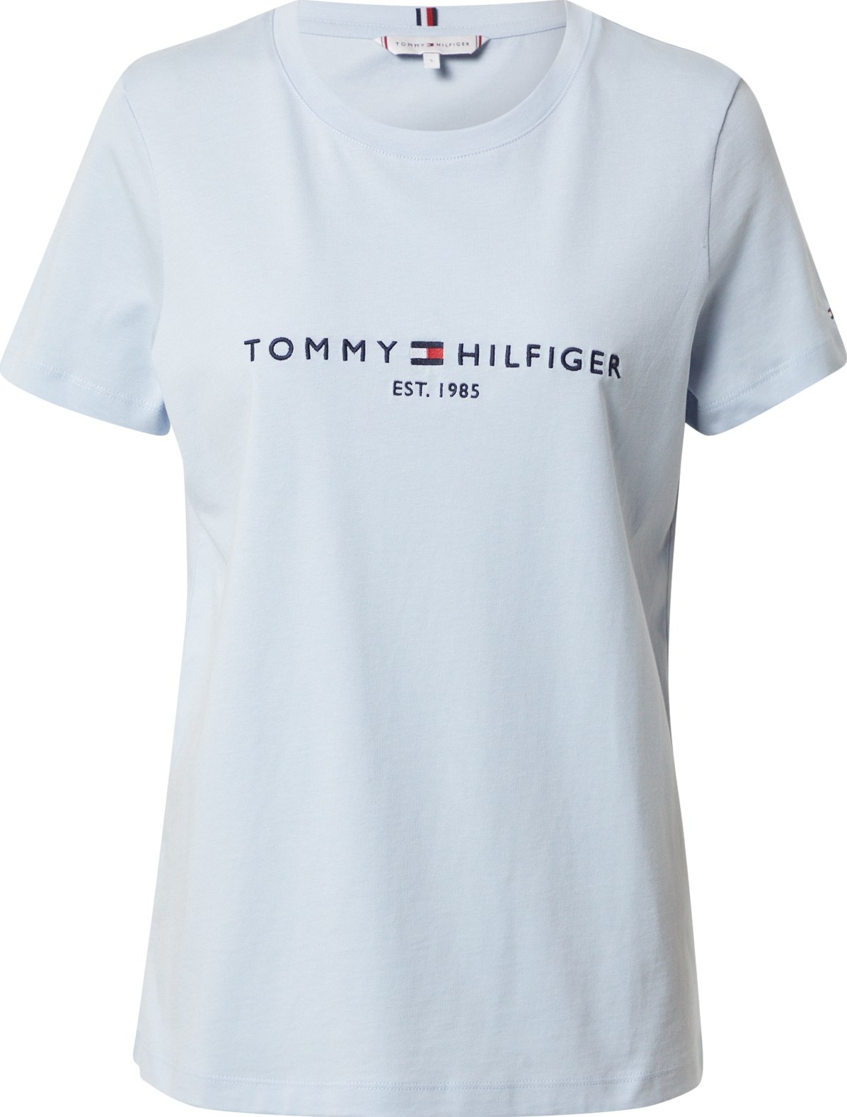 TOMMY HILFIGER Tričko světlemodrá / námořnická modř / bílá / červená