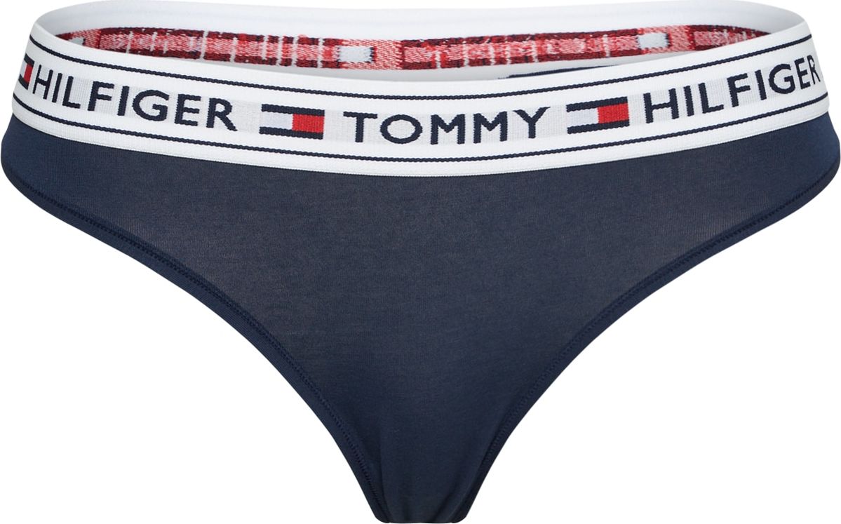 Tommy Hilfiger Underwear Tanga červená / bílá / tmavě modrá / světle šedá