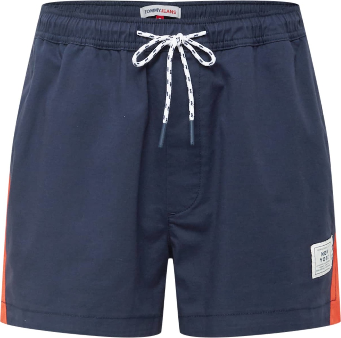 Tommy Jeans Shorts námořnická modř / tmavě oranžová / bílá