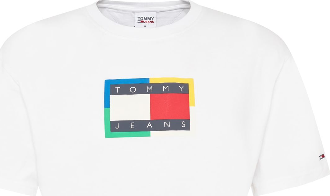 Tommy Jeans Tričko bílá / červená / modrá / zelená / žlutá