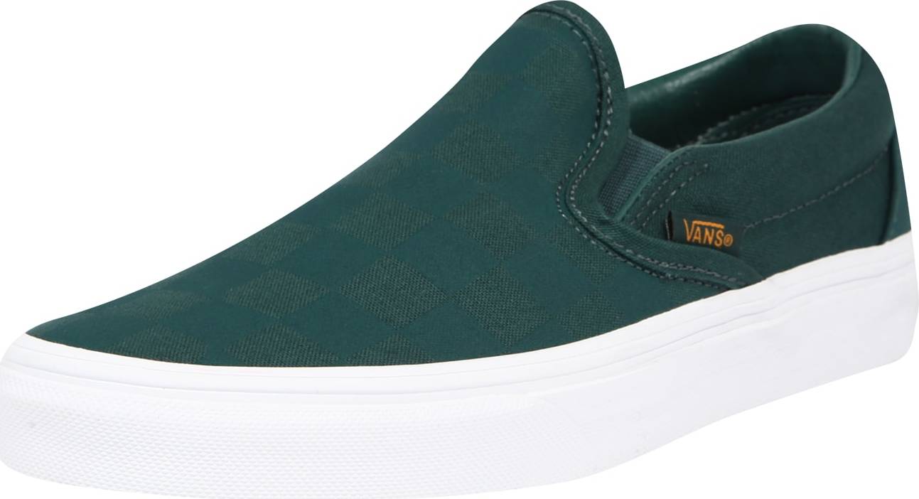 VANS Slip on boty 'UA Classic Slip-On' tmavě zelená / bílá